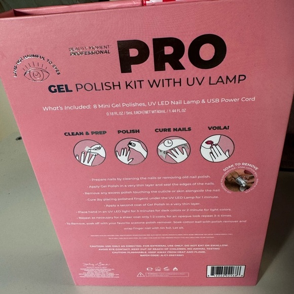 Pink and Orange Gel Polish Kit with UV Lamp - Picture 3 of 4